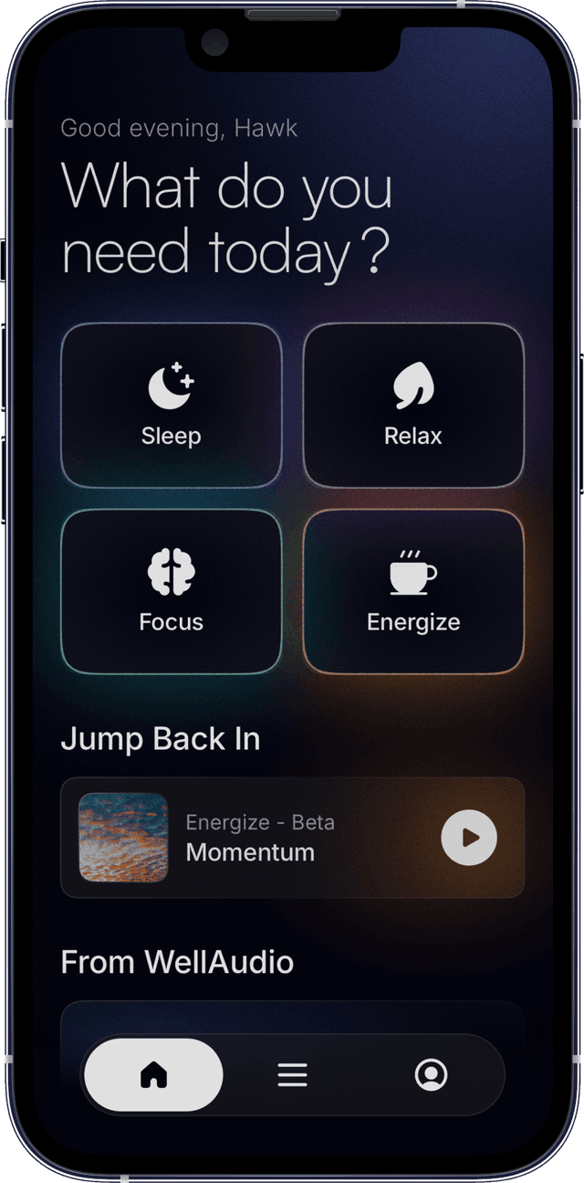 WellAudio app